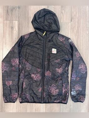 Picture Organic Reversible Black Floral Quilted Hooded Puffer Jacket